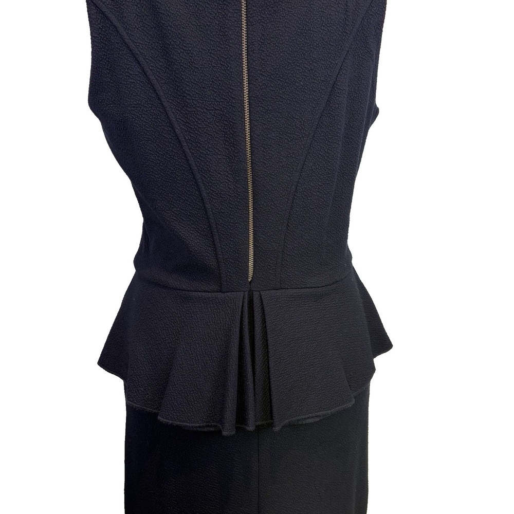 Ganni Miss Marple Peplum Dress Size Medium Black Capsule Staple Classic‎ Classy - Picture 7 of 13